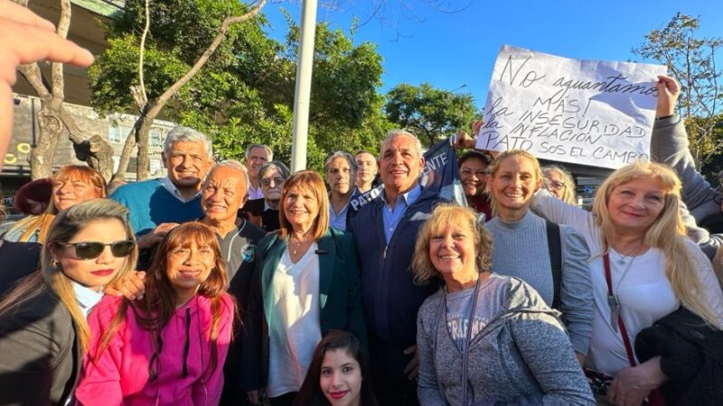 En Avellaneda Bullrich prometió que se acabarán los cortes del puente Pueyrredón