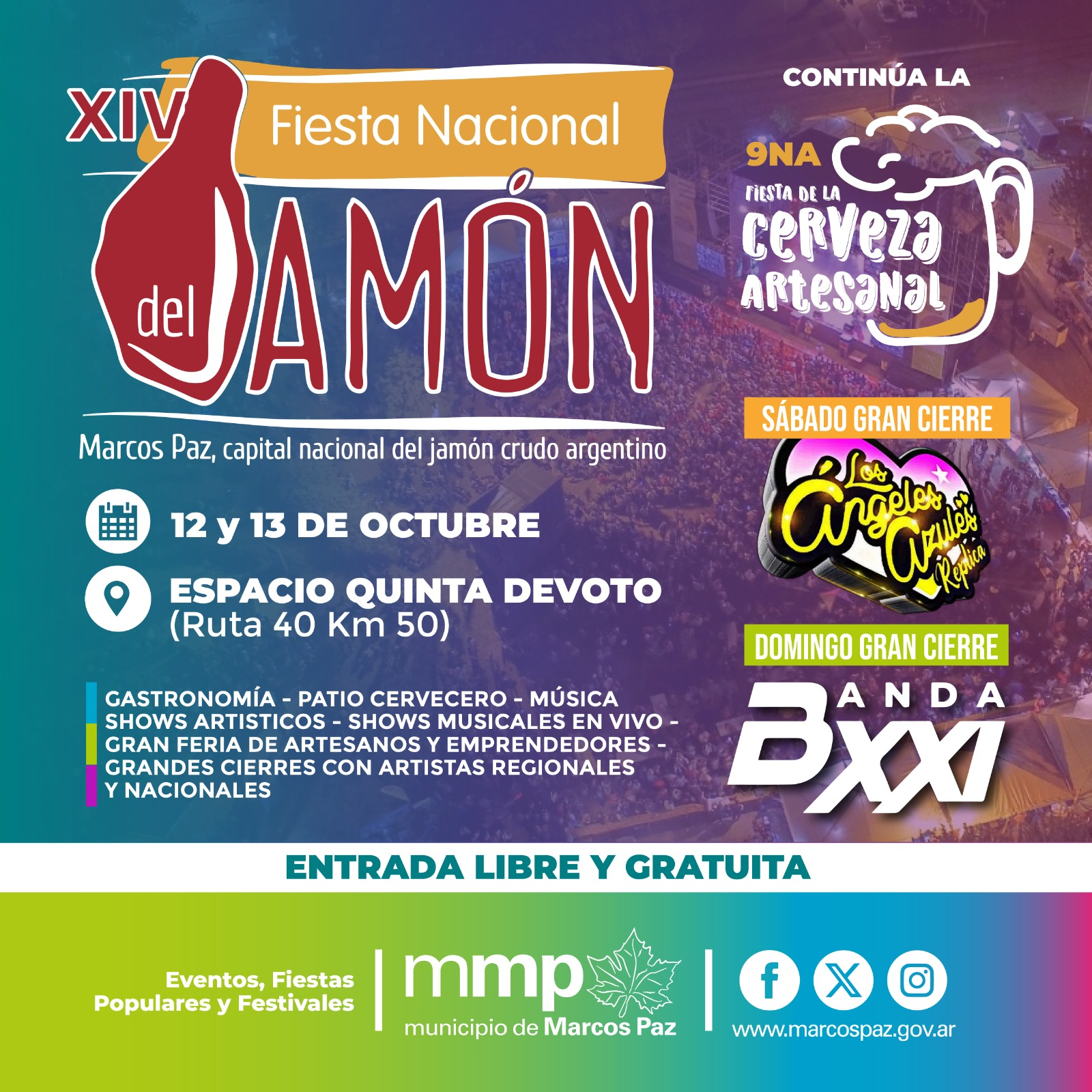 Se viene la XIV Fiesta Nacional del Jamón en Marcos Paz