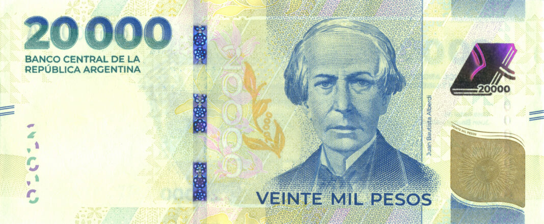 Ya circula el nuevo billete de 20.000