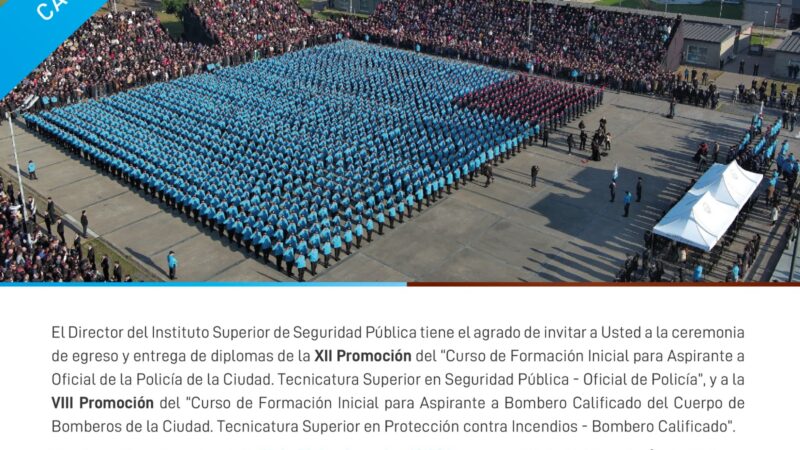 Egresan los nuevos policías y bomberos de la Ciudad